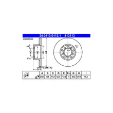 Disc Frana ATE pentru Mercedes-Benz 8/8 Cupe - 24.0113-0113.1