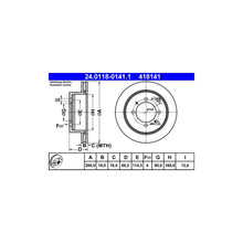 Discuri Frana ATE pentru Hyundai Santamo, Kia Joice - 24.0118-0141.1