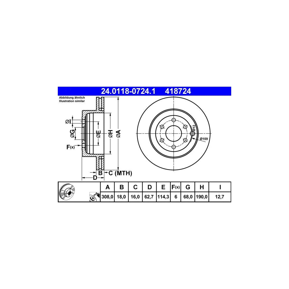 Disc Frana ATE - 24.0118-0724.1