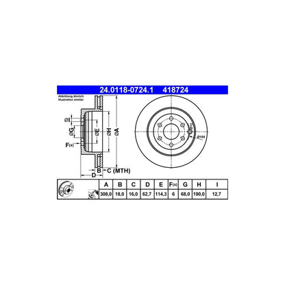 Disc Frana ATE - 24.0118-0724.1