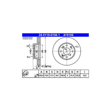 Disc Frana ATE pentru Acura Integra Cupe/Integra, Honda Civic/Crx/Integra - 24.0119-0106.1