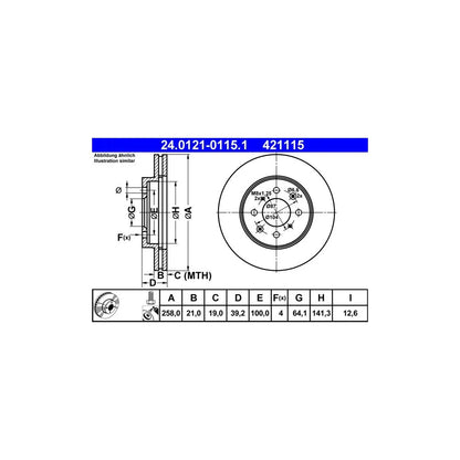 Disc Frana ATE - 24.0121-0115.1