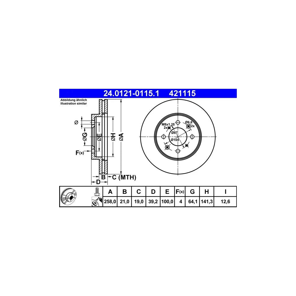 Disc Frana ATE - 24.0121-0115.1