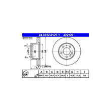 Discuri Frana ATE pentru Volvo 240/260 - 24.0122-0127.1