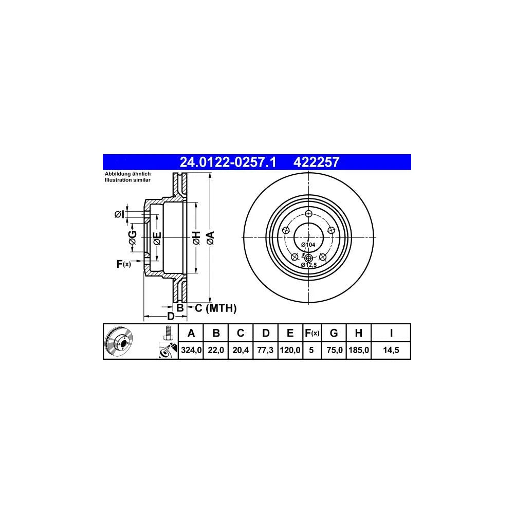 Disc Frana ATE - 24.0122-0257.1