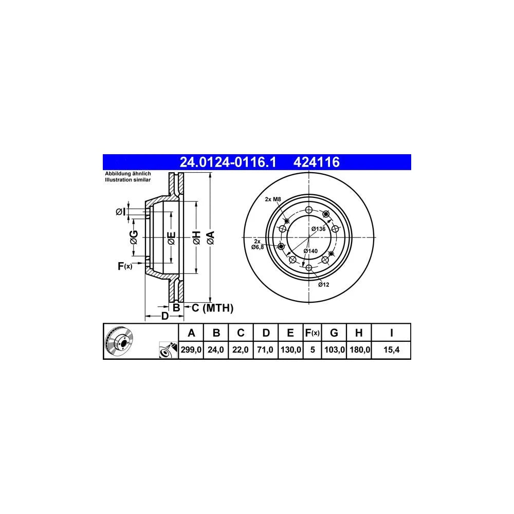 Discuri Frana ATE - 24.0124-0116.1