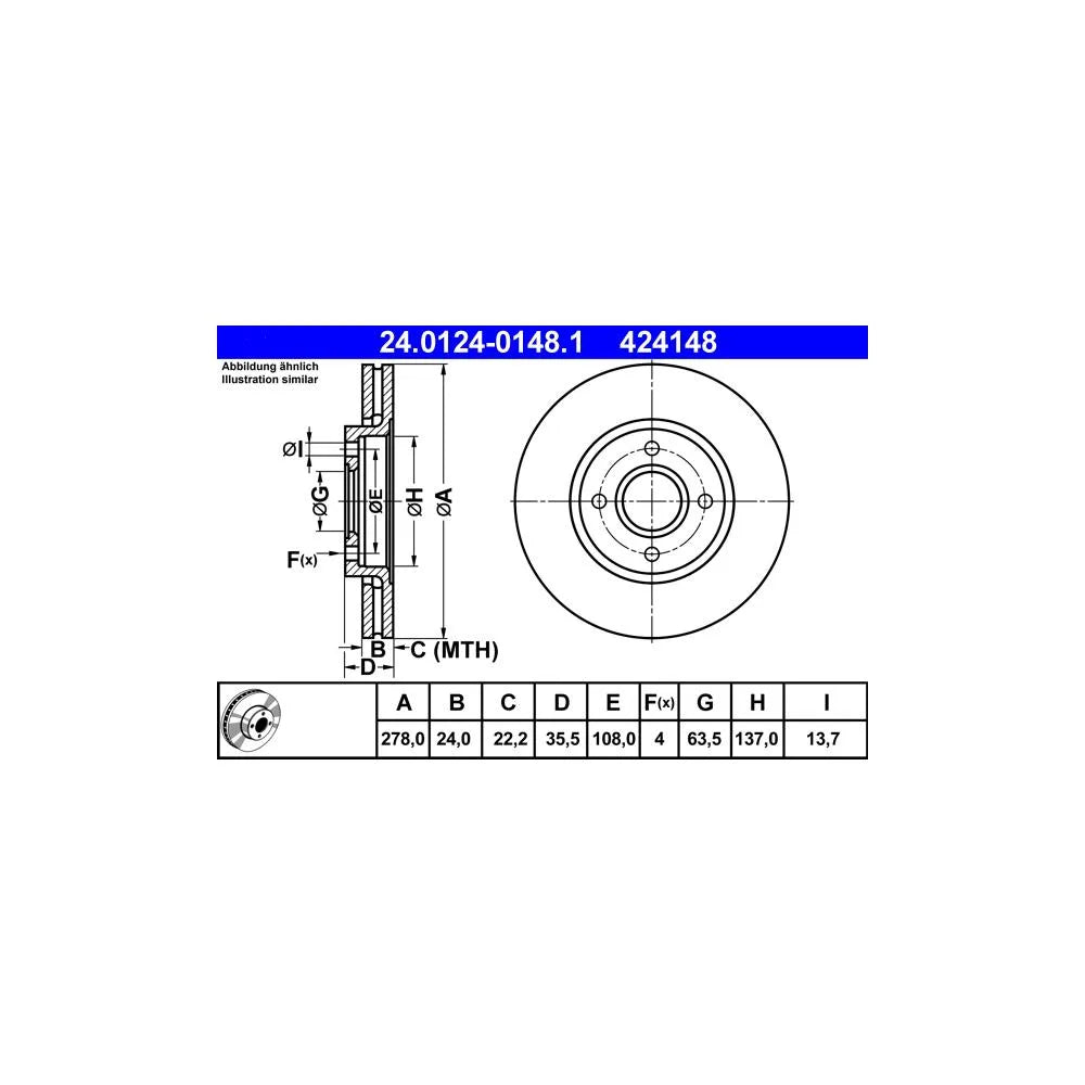 Discuri Frana ATE - 24.0124-0148.1