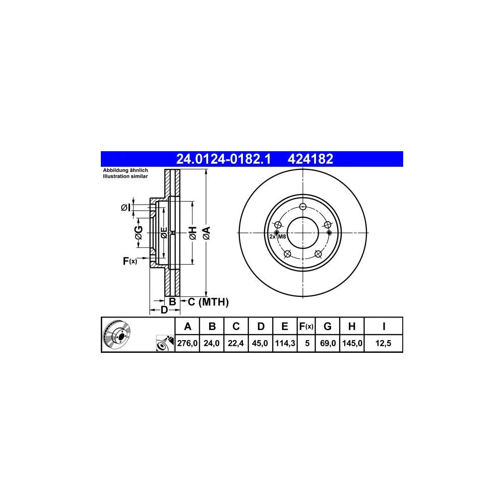 Discuri Frana ATE - 24.0124-0182.1