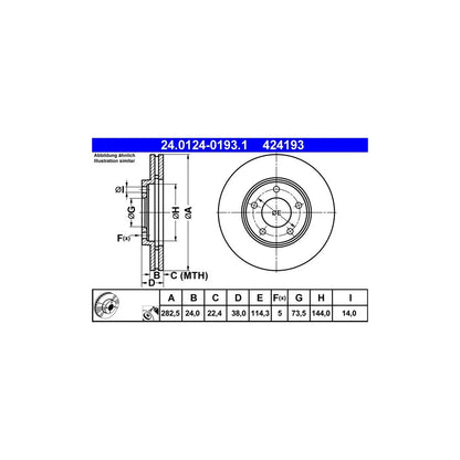 Discuri Frana ATE - 24.0124-0193.1