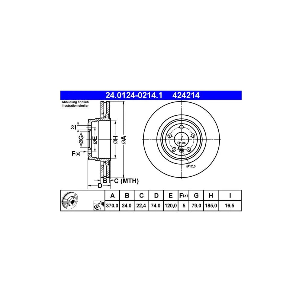 Discuri Frana ATE - 24.0124-0214.1