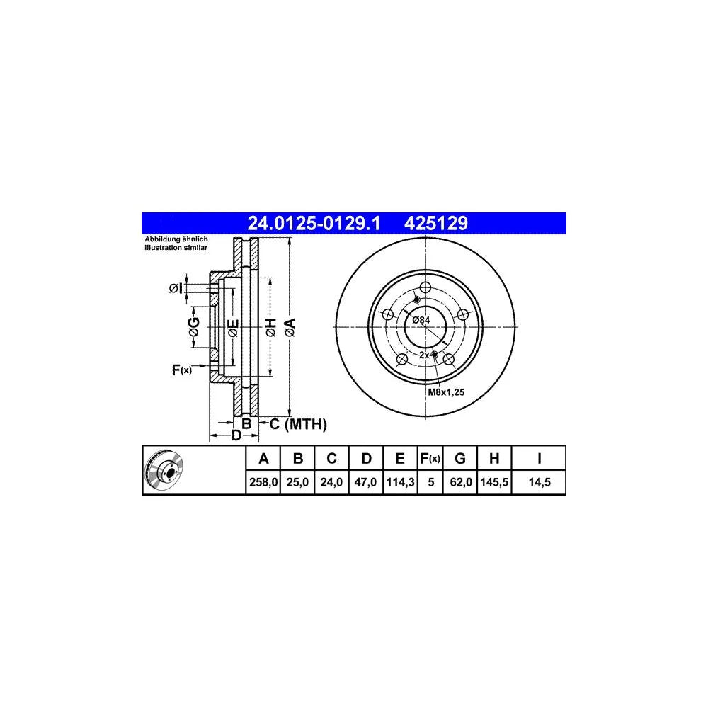 Discuri Frana ATE - 24.0125-0129.1