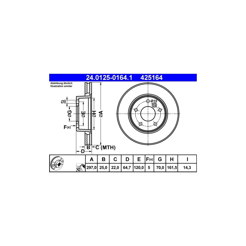 Discuri Frana ATE - 24.0125-0164.1