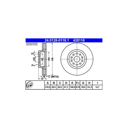 Discuri Frana ATE - 24.0128-0118.1