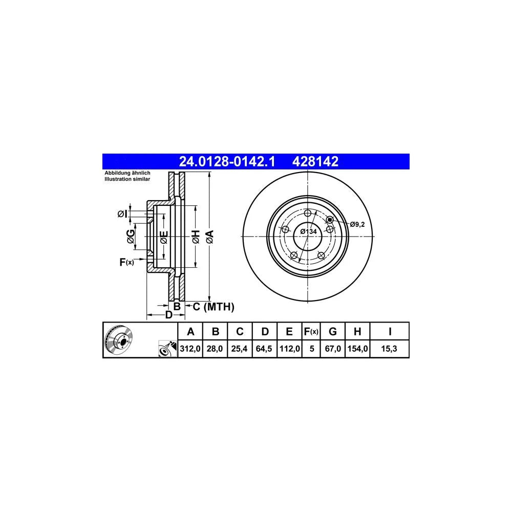 Disc Frana ATE - 24.0128-0142.1