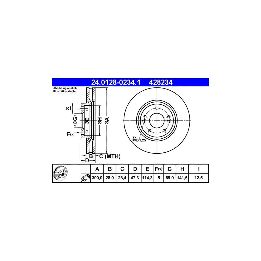 Disc Frana ATE - 24.0128-0234.1