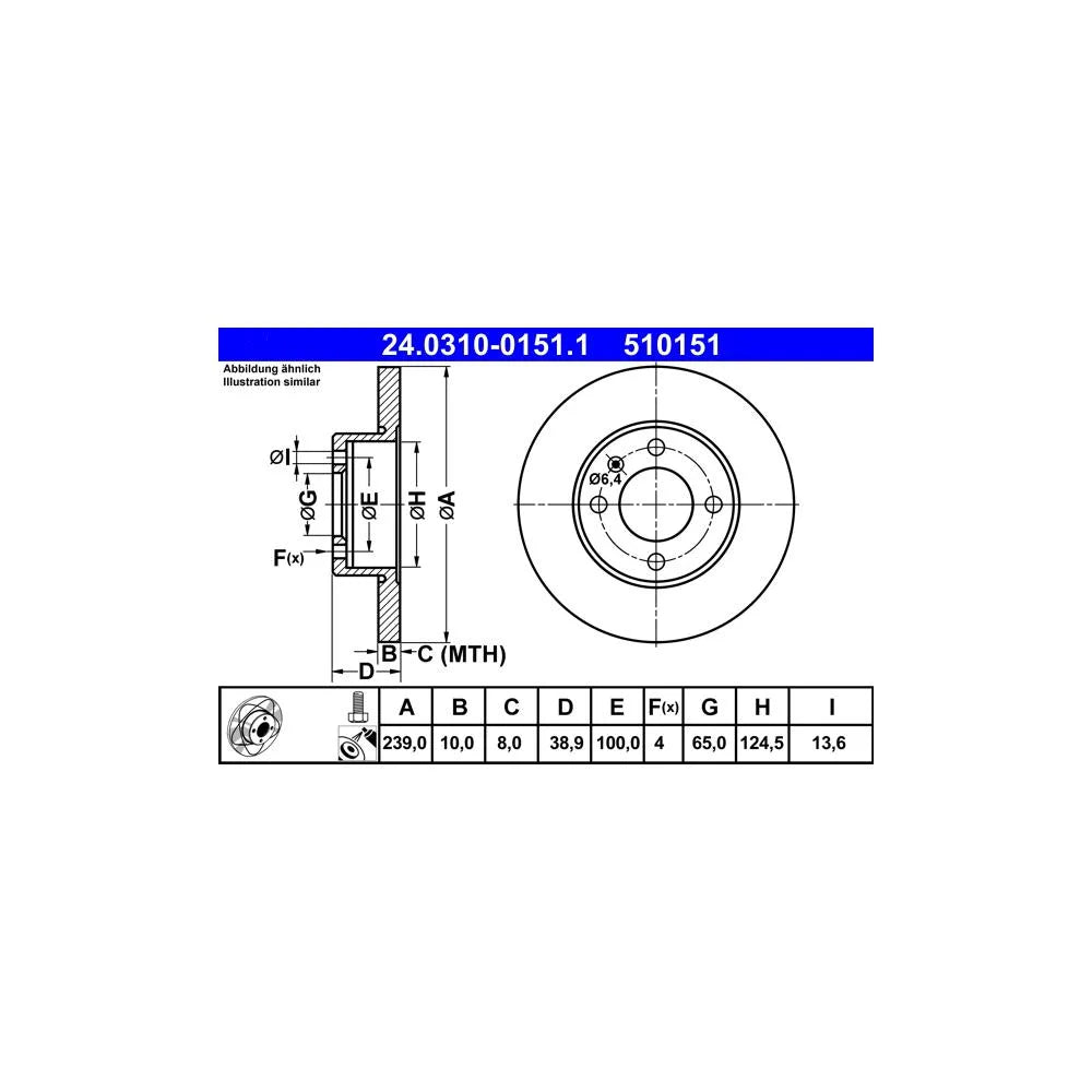Disc Frana ATE - 24.0310-0151.1