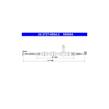 Cablu, Frana De Parcare ATE pentru Alfa Romeo 156/156 Sportwagon/Gt - 24.3727-0004.2