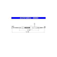 Cablu, Frana De Parcare ATE pentru Alfa Romeo 156/156 Sportwagon/Gt - 24.3727-0005.2