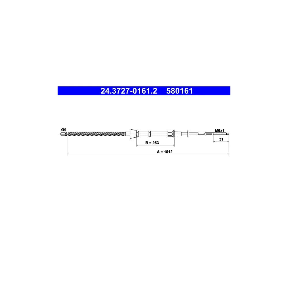 Cablu, Frana De Parcare ATE - 24.3727-0161.2
