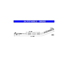 Cablu Frana ATE pentru BMW 1500 2000/1502 2002/1502 2002 Touring - 24.3727-0202.2