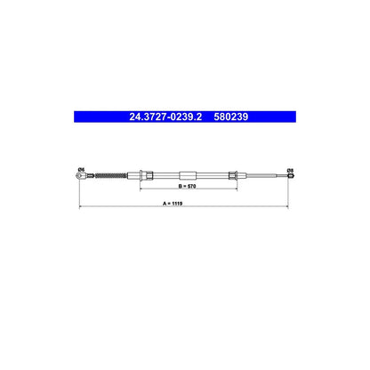 Cablu, Frana De Parcare ATE pentru BMW 7 - 24.3727-0239.2