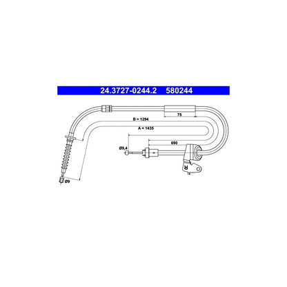 Cablu, Frana De Parcare ATE pentru Mini Mini - 24.3727-0244.2