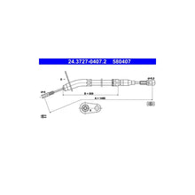 Cablu, Frana De Parcare ATE pentru Mercedes-Benz 8/8 Cupe - 24.3727-0407.2