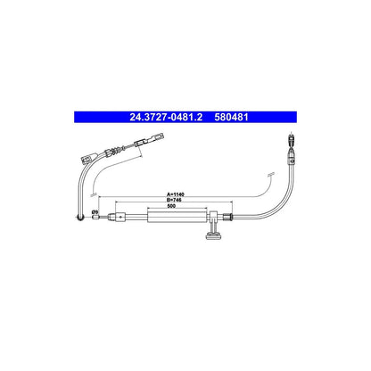 Cablu, Frana De Parcare ATE - 24.3727-0481.2