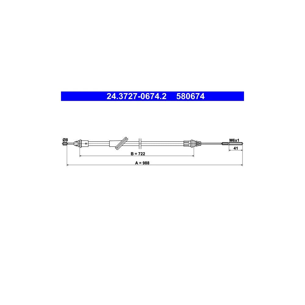 Cablu Frana ATE pentru Ford Maverick - 24.3727-0674.2
