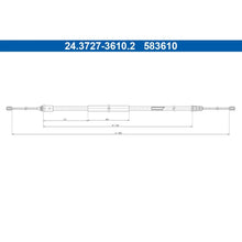 Cablu Frana ATE pentru Renault Twingo/Wind - 24.3727-3610.2