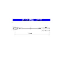 Cablu Ambreiaj ATE pentru Volkswagen Kaefer/Karmann Ghia - 24.3728-0106.2