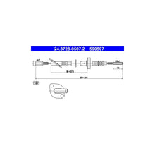 Cablu Ambreiaj ATE pentru Fiat Cinquecento/Seicento 600/Seicento 600 Caseta - 24.3728-0507.2