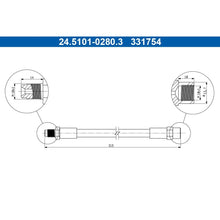 Furtun Frana Elast Db W123/W124/W126/W140/W202 76-00 Stanga/Dreapta ATE pentru Alfa Romeo Alfasud/Alfasud Giardinetta/Alfasud Sprint, Mercedes-Benz 8/