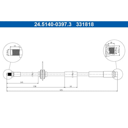 Kit Frane ATE pentru Ford Focus - 24.5140-0397.3