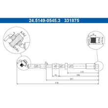 Furtun Frana Elast Citroen Ami/C4 Electric/1,2 Hybrid/1,5 Bluehdi 20- Dreapta ATE - 24.5149-0545.3