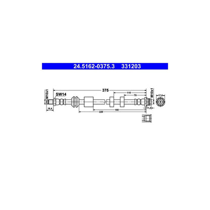 Kit Frane ATE pentru Volvo S60/S80/V60 - 24.5162-0375.3