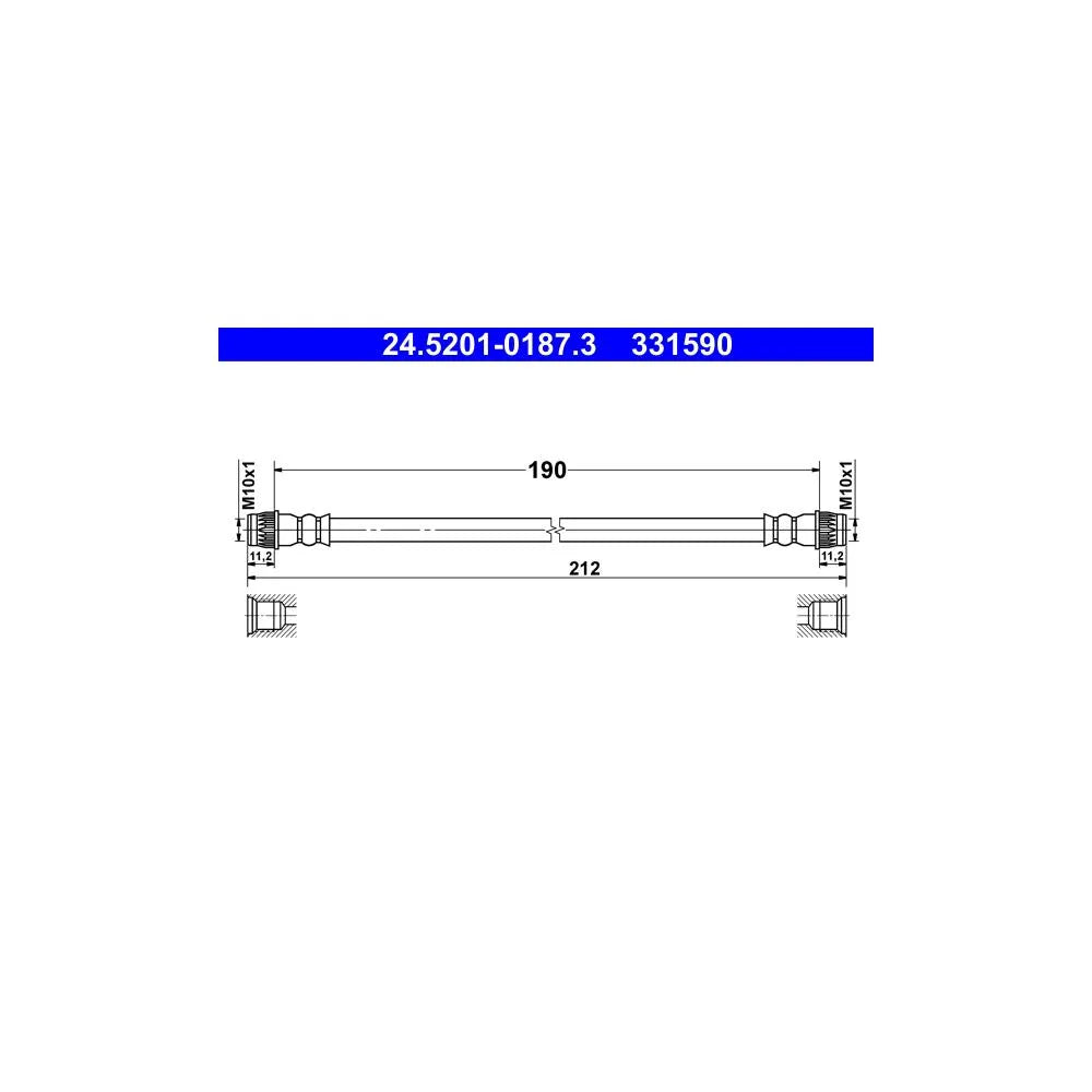 Kit Frane ATE pentru Renault Captur/Clio - 24.5201-0187.3