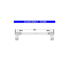 Furtun Frana ATE pentru BMW 1500 2000/1502 2002/1502 2002 Touring/2 5 3 2 Cupe/2500 3 3, Volvo - 24.5201-0204.3