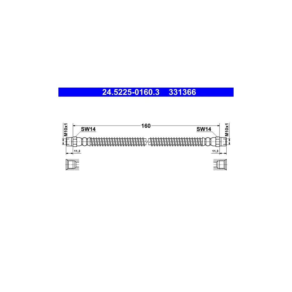 Kit Frane ATE pentru Volkswagen Transporter - 24.5225-0160.3