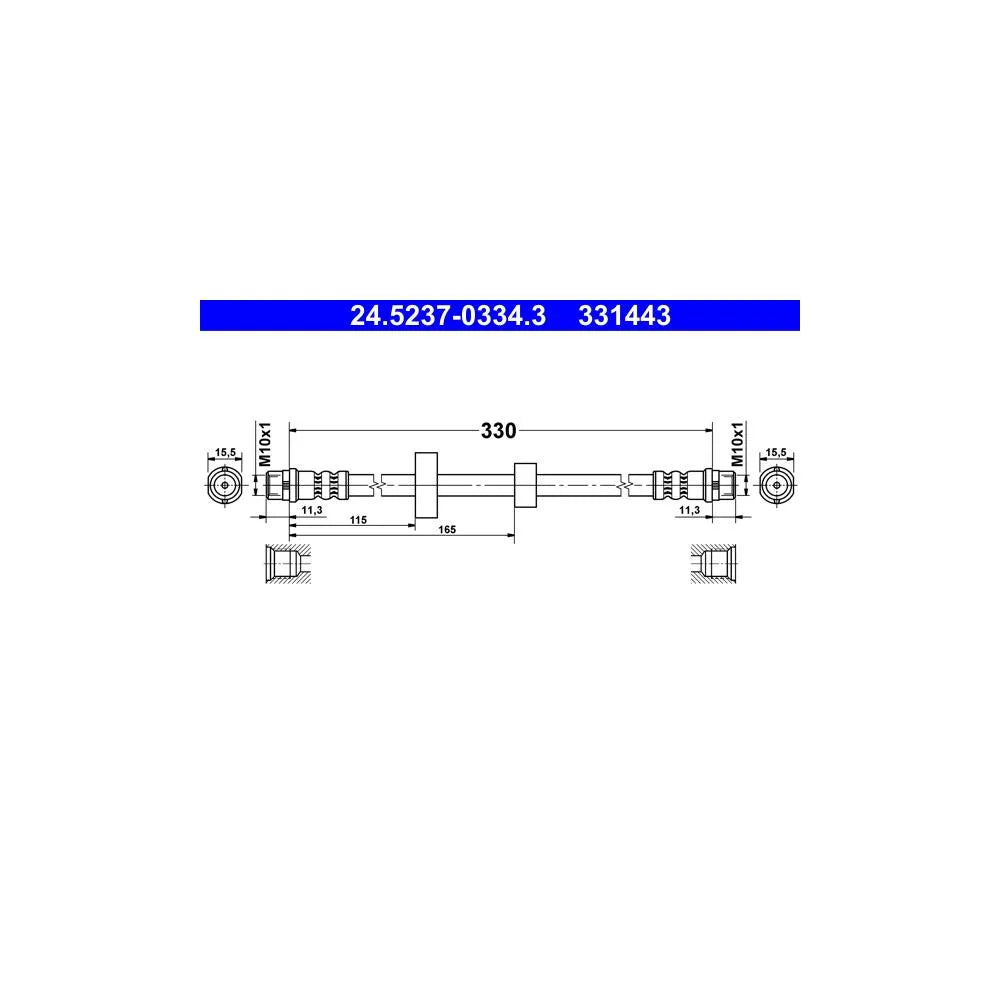 Kit Frane ATE pentru Volkswagen Transporter - 24.5237-0334.3