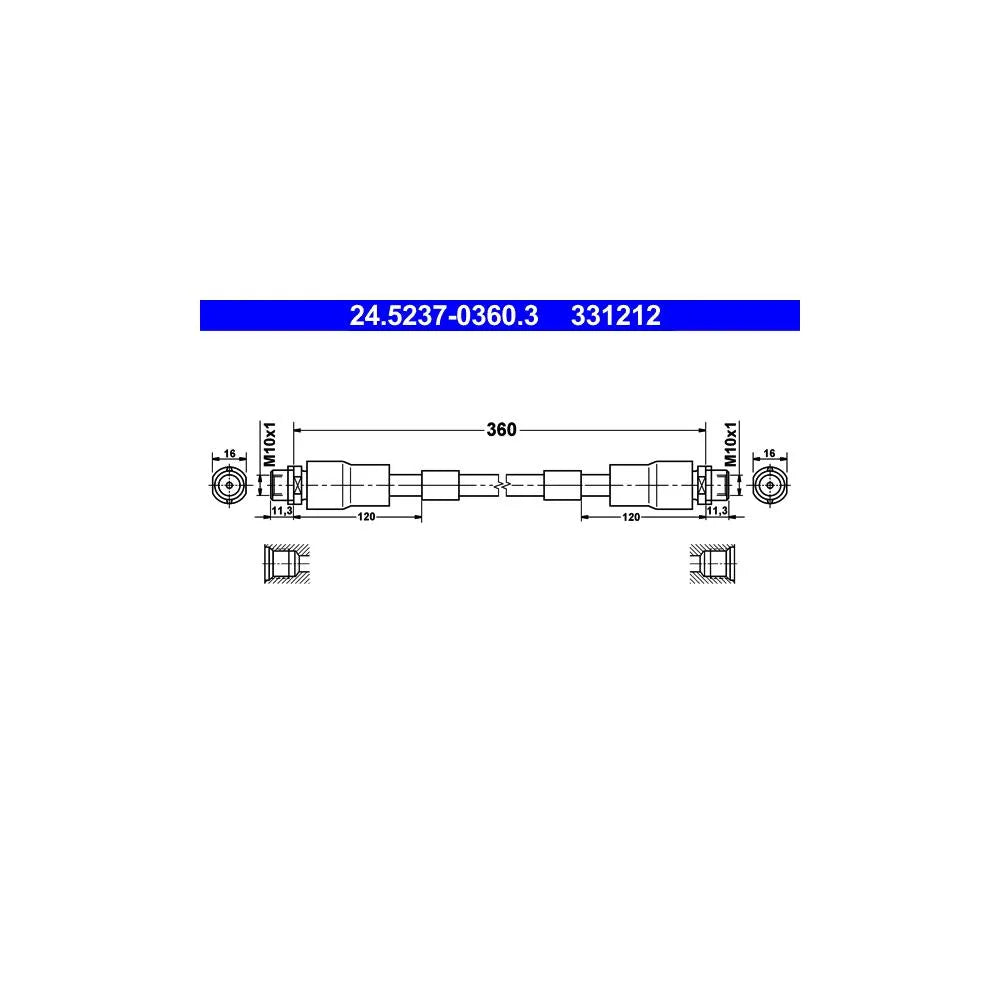 Kit Frane ATE pentru Audi A8, Volkswagen Passat - 24.5237-0360.3