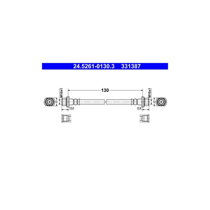 Kit Frane ATE pentru Toyota Auris/Auris Caseta/Verso - 24.5261-0130.3