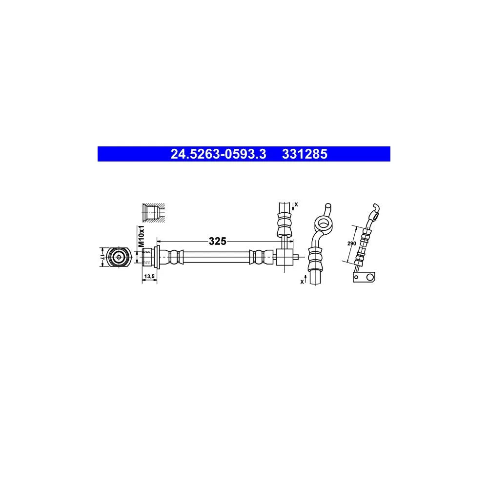 Kit Frane ATE pentru Toyota Yaris - 24.5263-0593.3