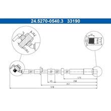 Furtun Frana Elast Citroen Ami/C4 Electric/1,2 Hybrid/1,5 Bluehdi 20- Stanga ATE - 24.5270-0540.3