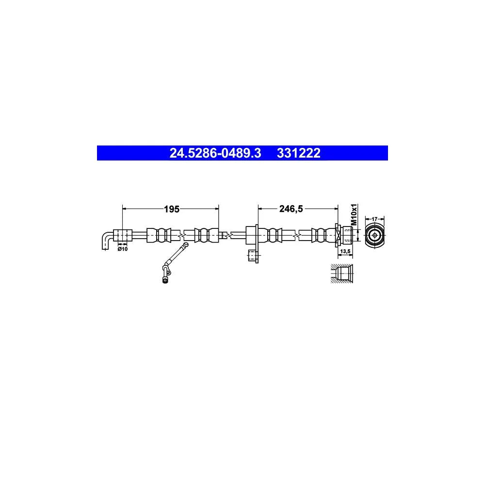 Kit Frane ATE pentru Daihatsu Charade, Toyota Yaris - 24.5286-0489.3