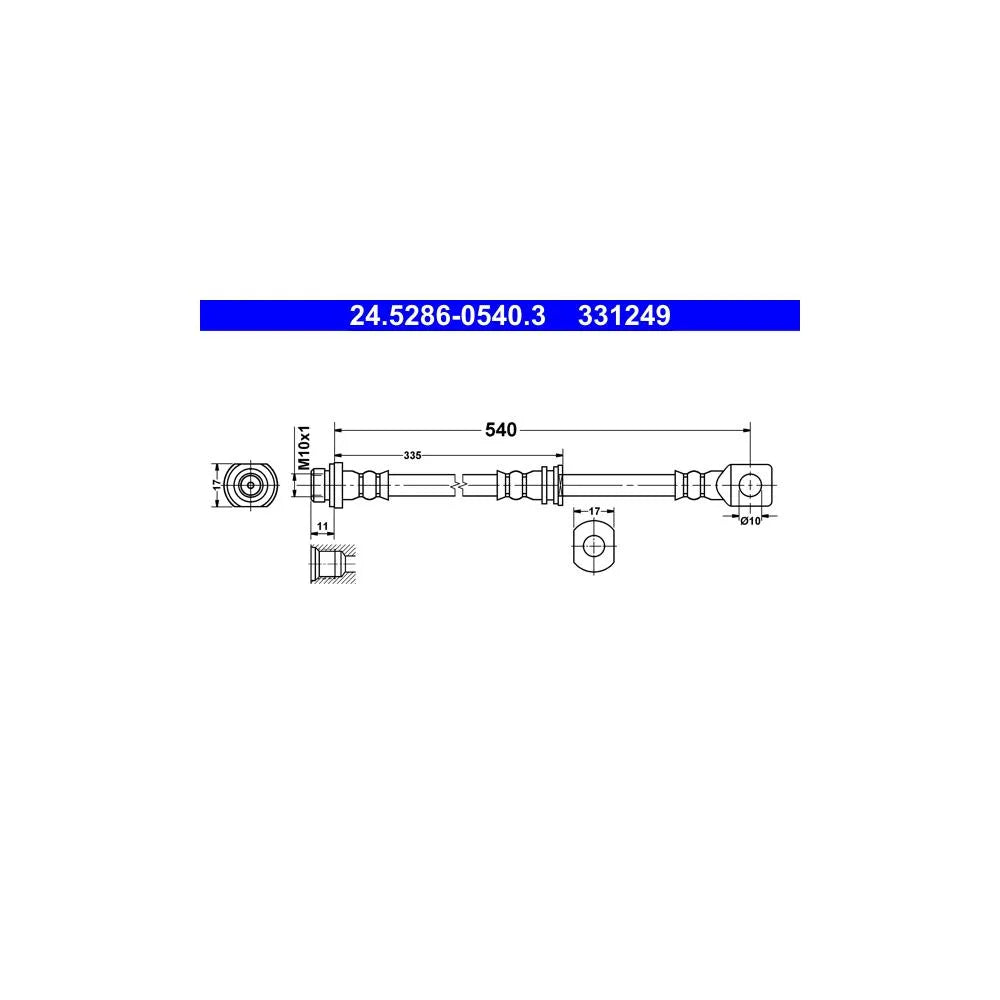 Kit Frane ATE pentru Mitsubishi Pajero Classic/Pajero/Pajero Sport - 24.5286-0540.3