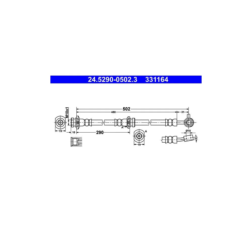 Kit Frane ATE pentru Nissan X Trail - 24.5290-0502.3