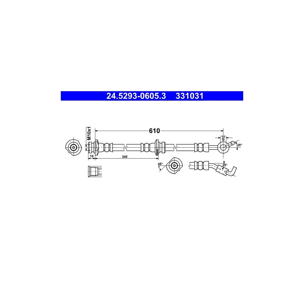 Kit Frane ATE pentru Nissan Micra C C/Micra/Note - 24.5293-0605.3