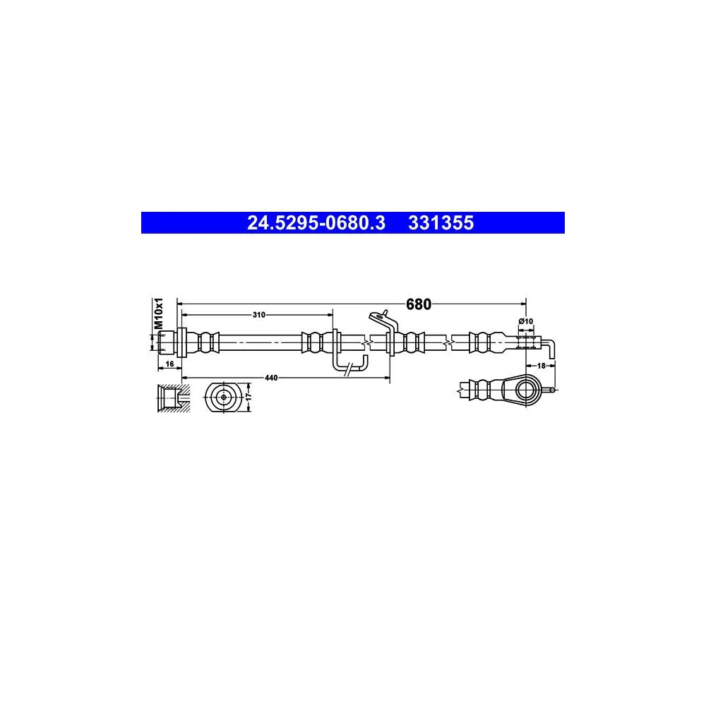 Kit Frane ATE pentru Toyota Rav 4 - 24.5295-0680.3
