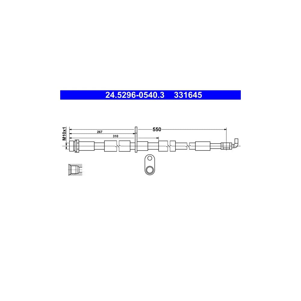Furtun Frana ATE pentru Ford Kuga - 24.5296-0540.3